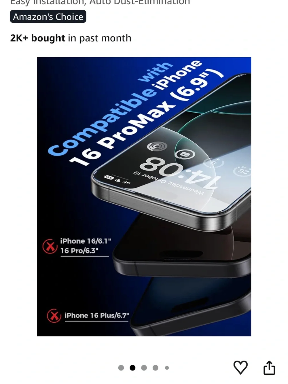MAGIC JOHN iPhone Screen Protector Installation Frame - Set of 2 16 PRO MAX